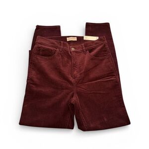 LOFT Burgundy Corduroy Ankle Pants New With Tags